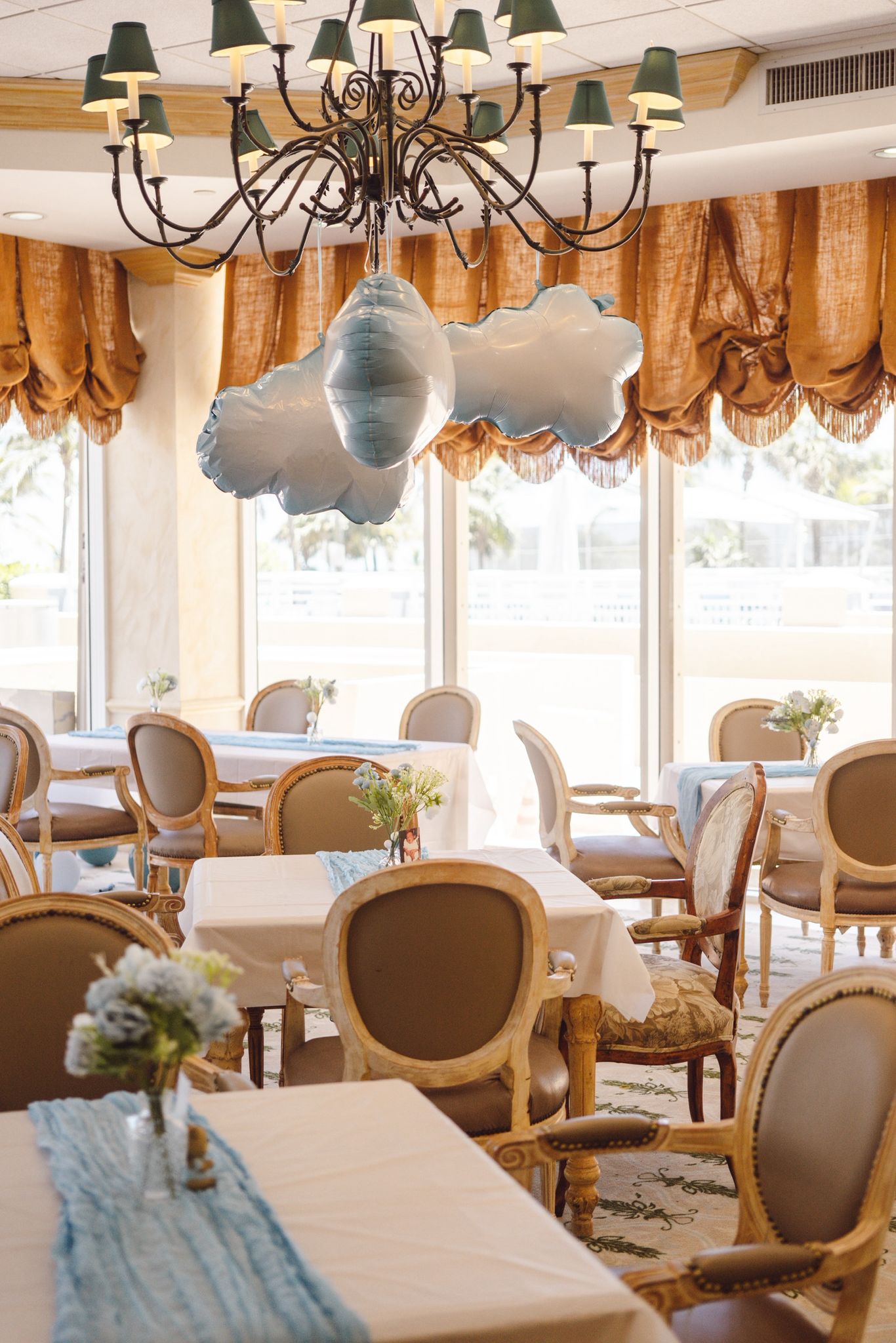 Chandelier event setup